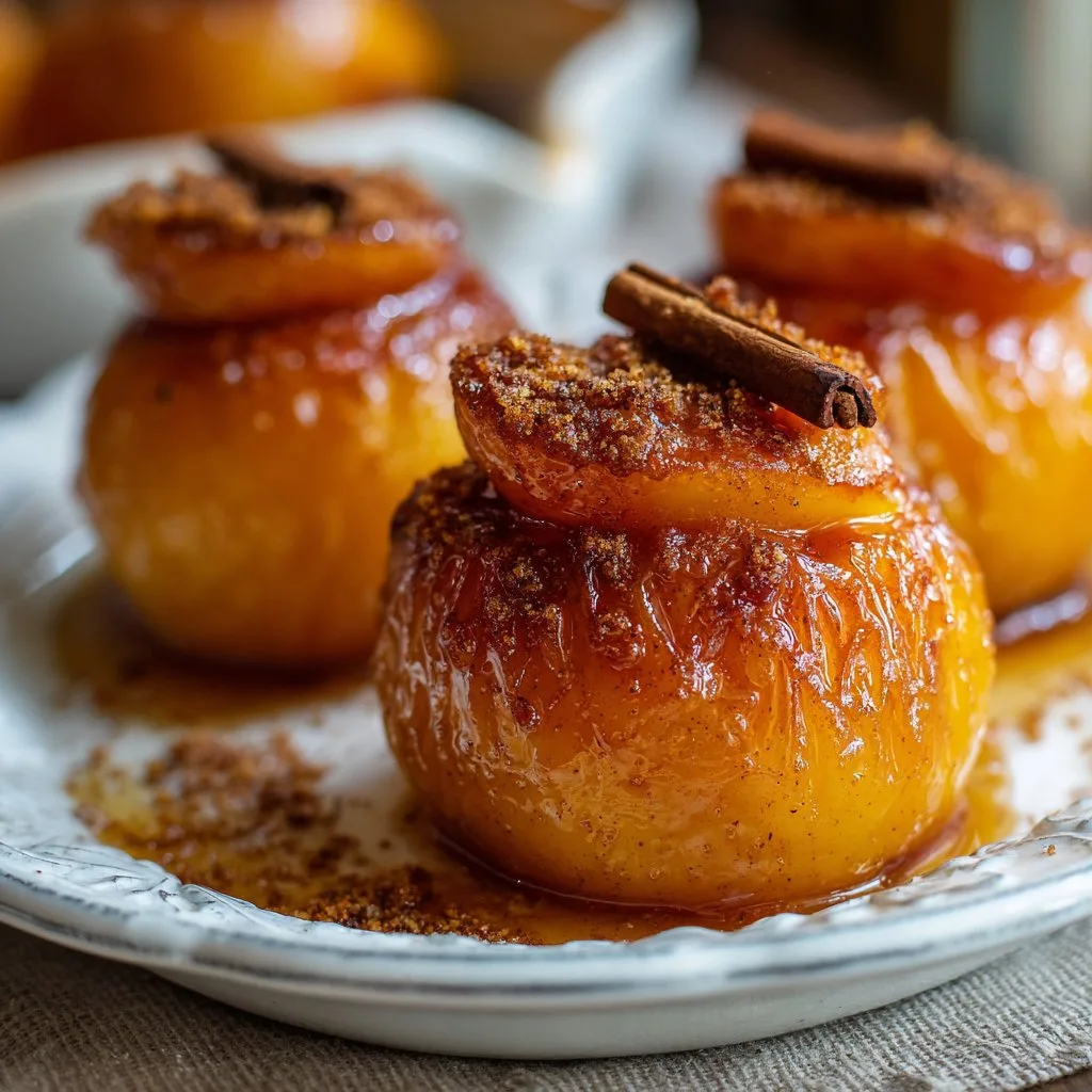 Baked Peaches with Brown Sugar & Cinnamon