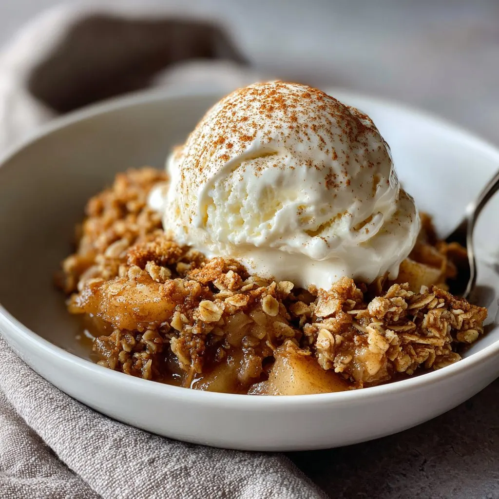 Easy Apple Crisp with Oats and Cinnamon