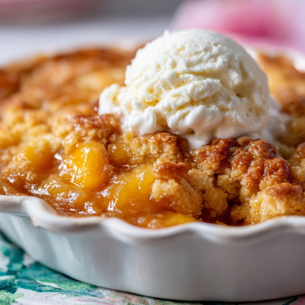 Easy Peach Cobbler with Buttery Topping
