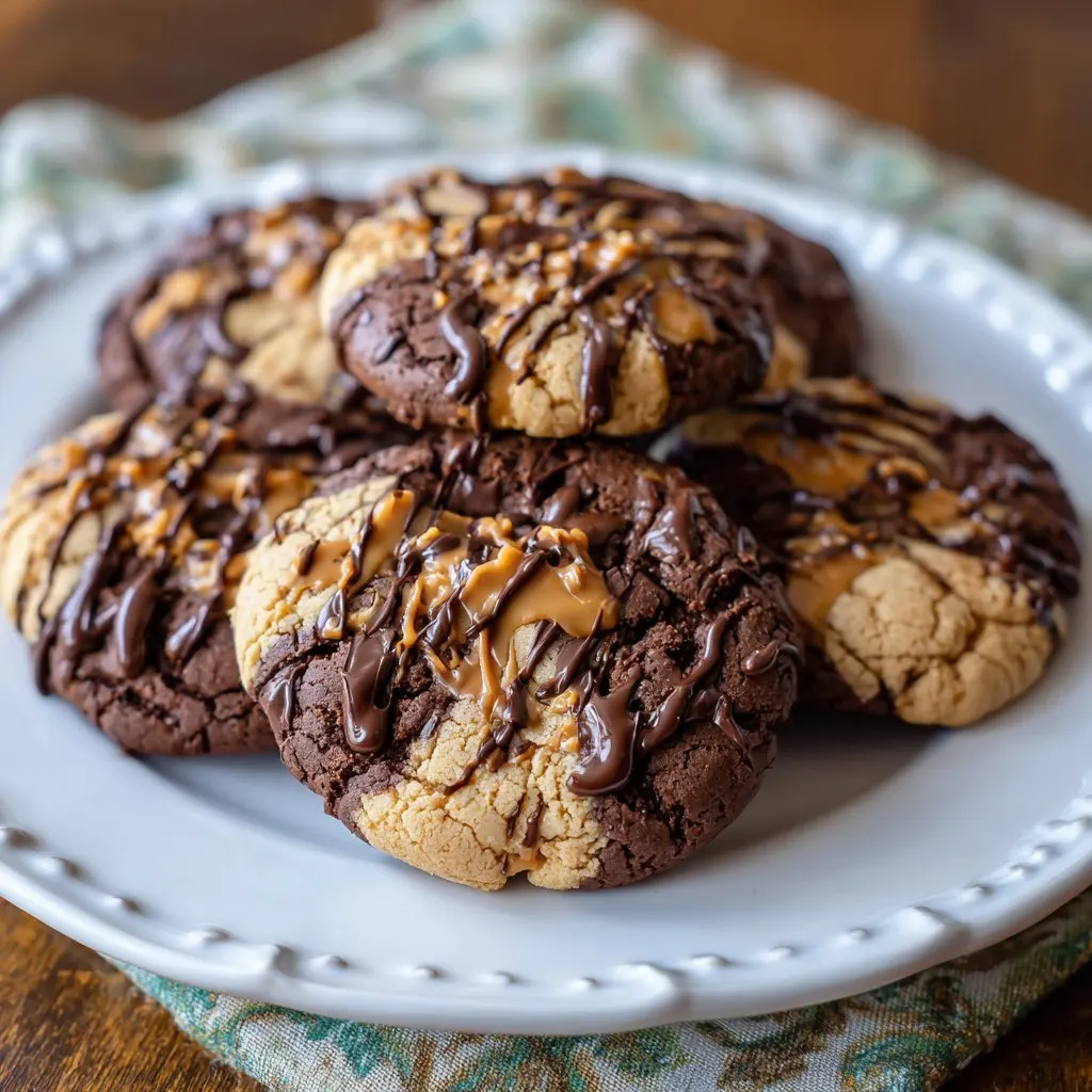 Peanut Butter Brownie Swirl Cookies