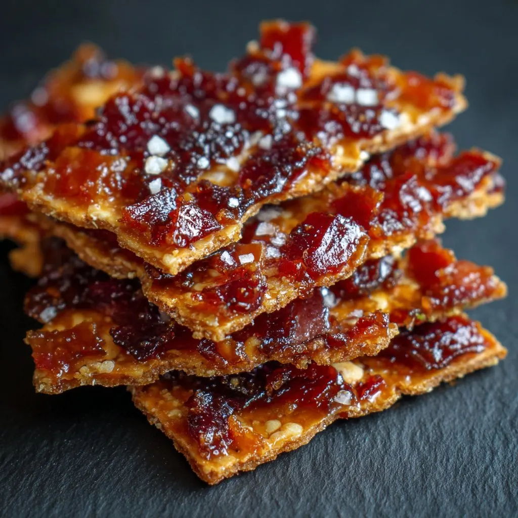 Candied Bacon Crackers – Sweet & Salty Snack