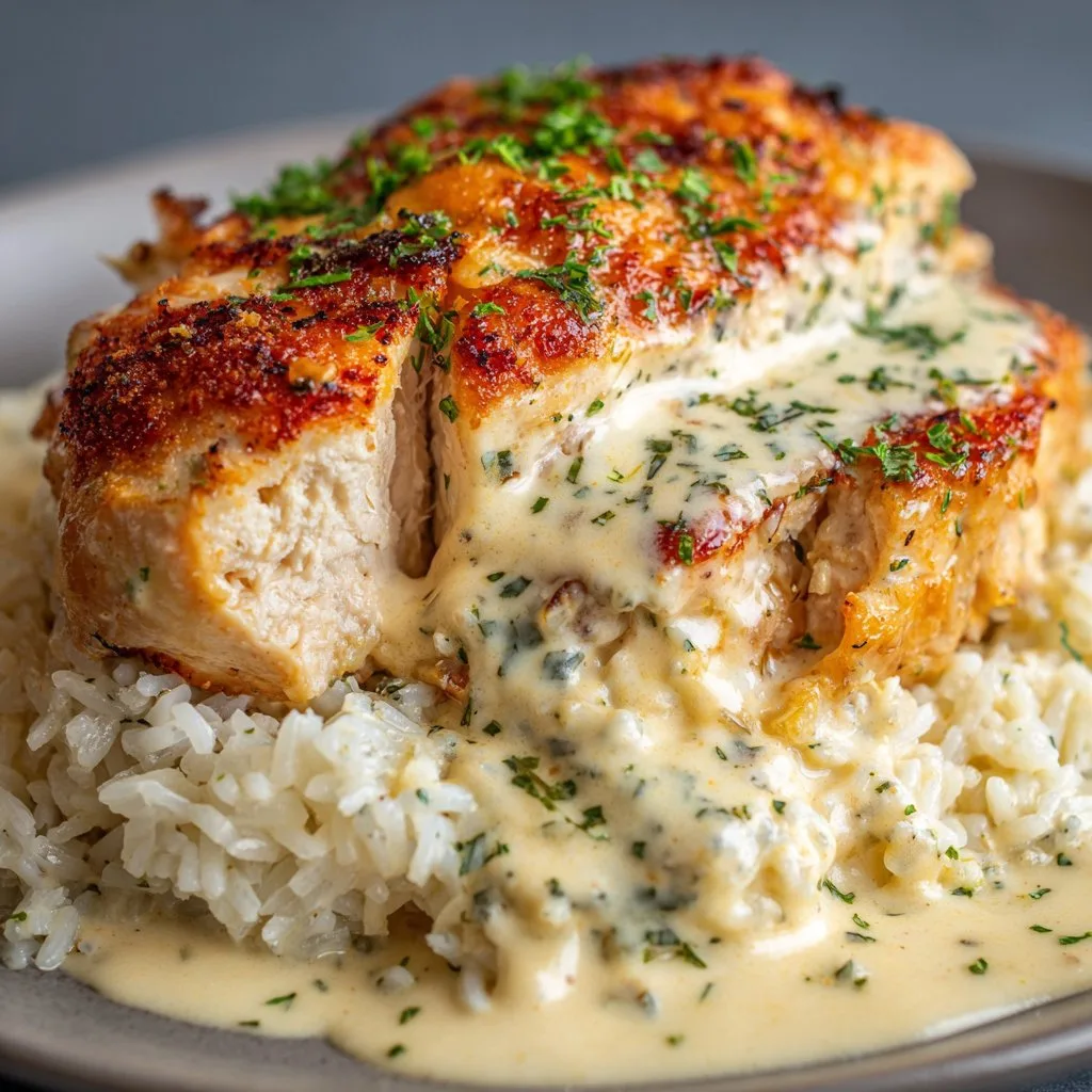 Smothered Chicken and Rice – Creamy Classic
