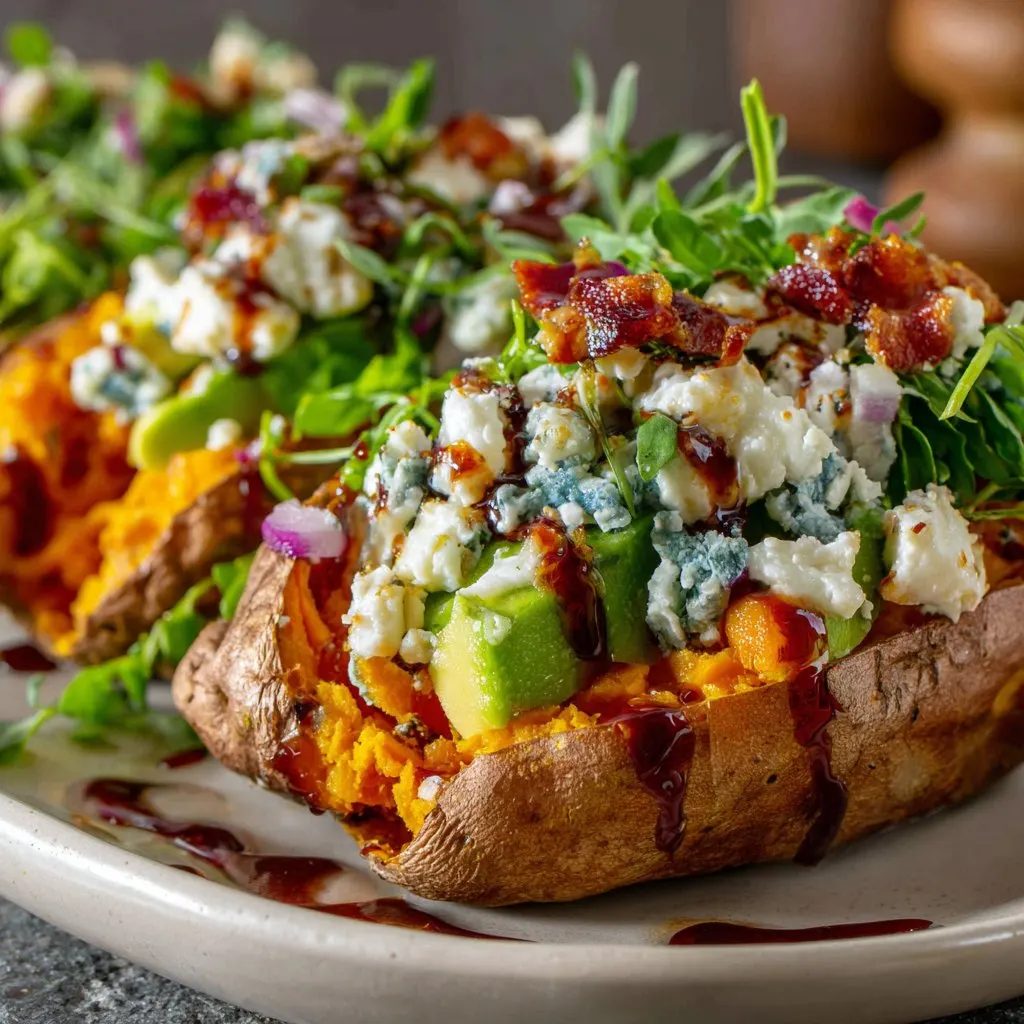 Stuffed Sweet Potatoes (Easy Vegetarian Dinner) 1 Stuffed Sweet Potatoes (Easy Vegetarian Dinner)