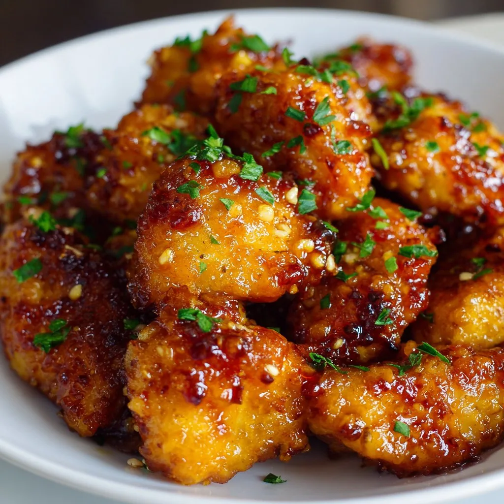 Air Fryer Honey Garlic Chicken Bites