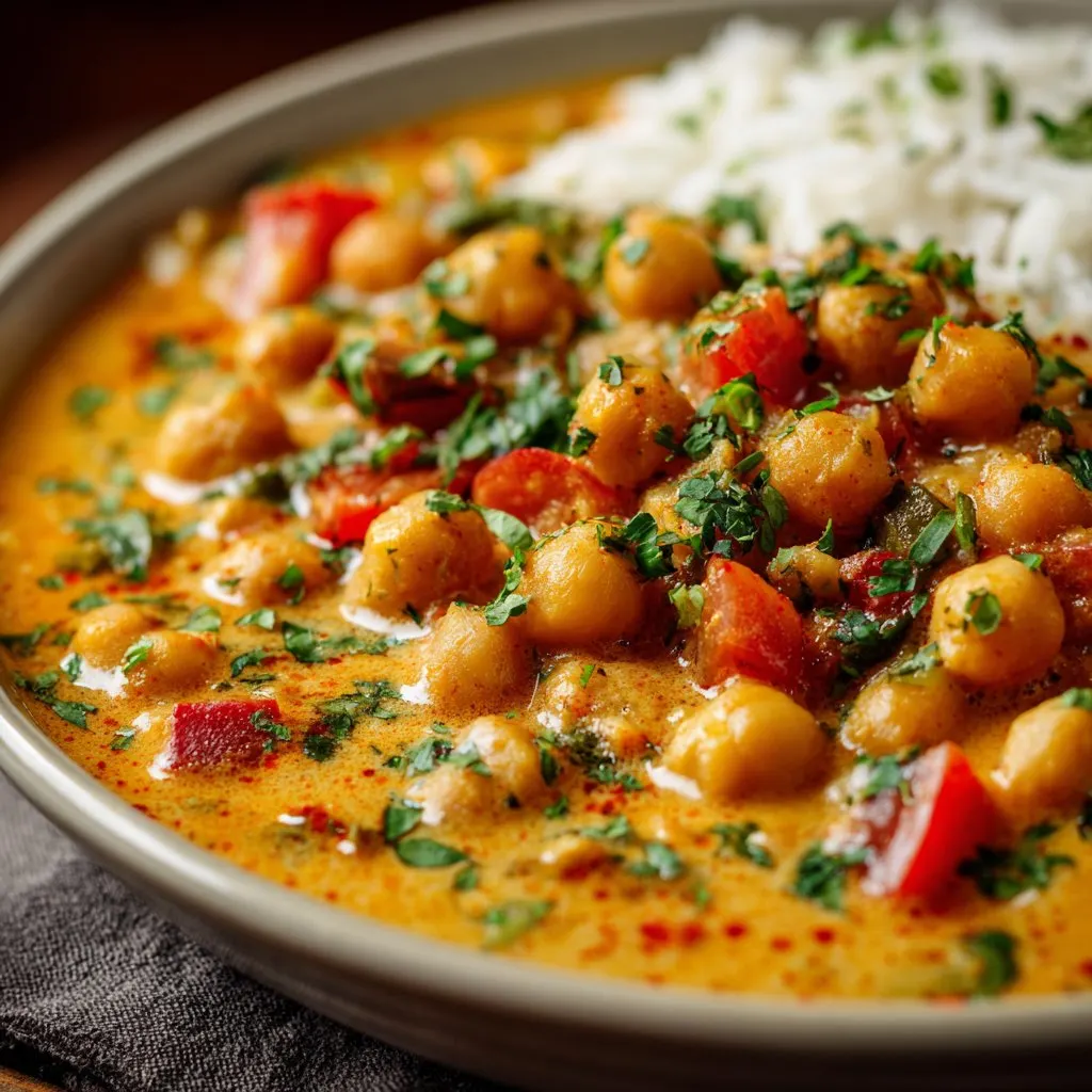 Vegetarian Chickpea Curry with Coconut Milk
