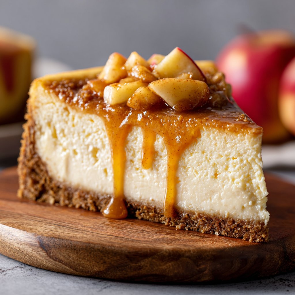 Apple Cider Cheesecake with Graham Crust