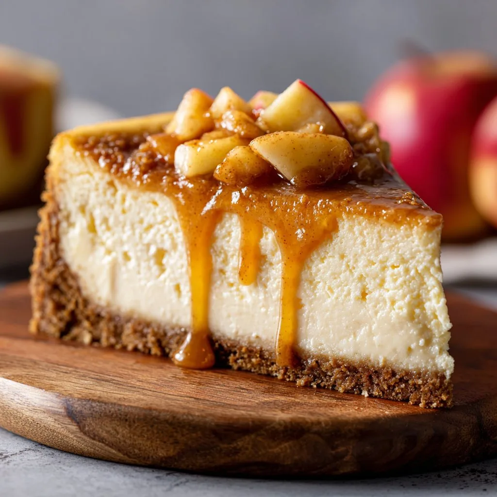Apple Cider Cheesecake with Graham Crust