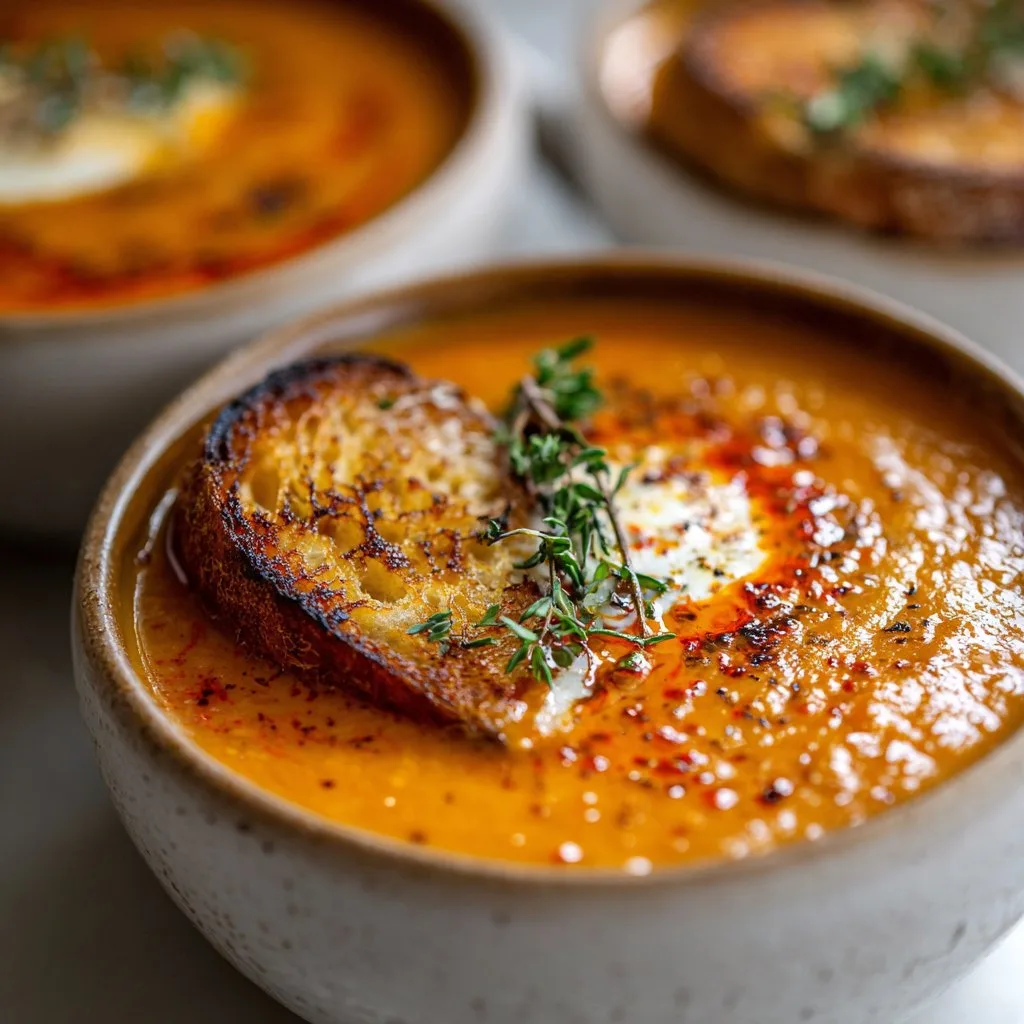 Roasted Garlic Tomato Soup for Cold Days 1 Roasted Garlic Tomato Soup for Cold Days