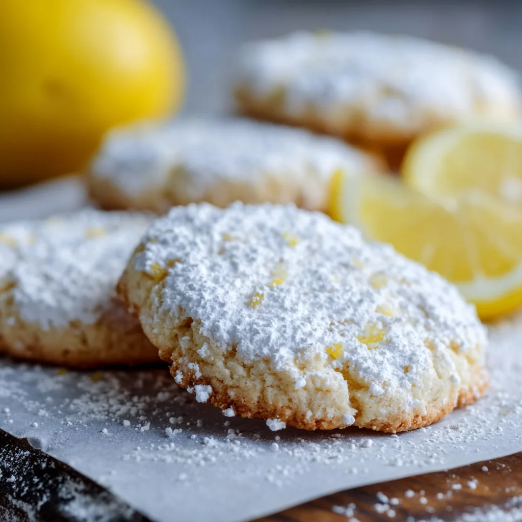 Lemon Cooler Cookies with Powdered Sugar 1 Lemon Cooler Cookies with Powdered Sugar