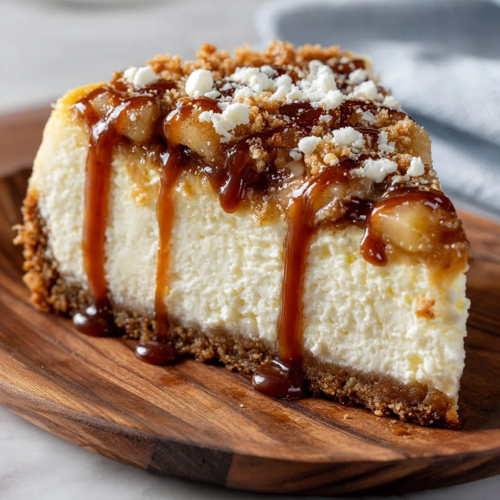 Salted Caramel Apple Pie Cheesecake