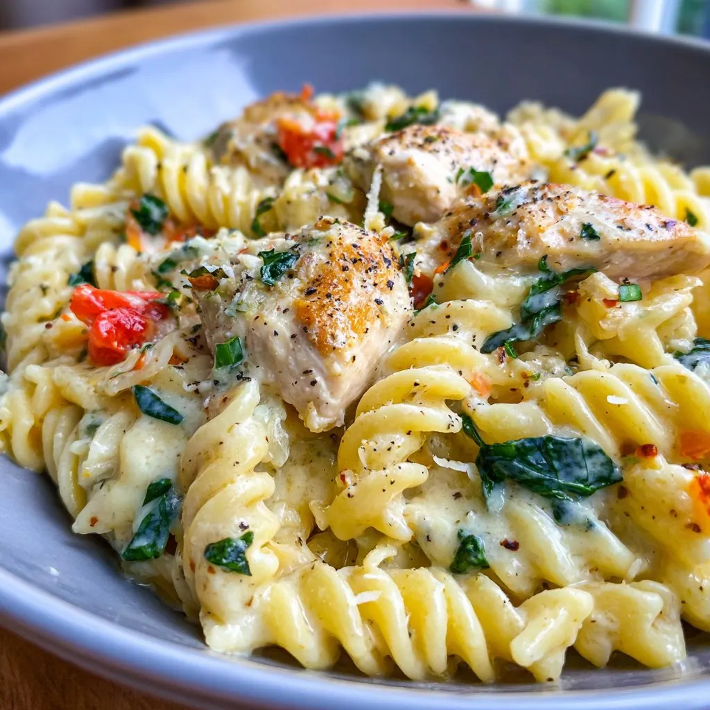 Creamy Garlic Chicken Pasta (Instant Pot)
