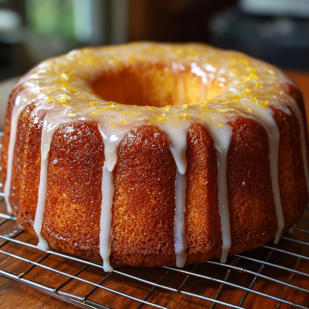 Moist Lemon Curd Cake with Glaze