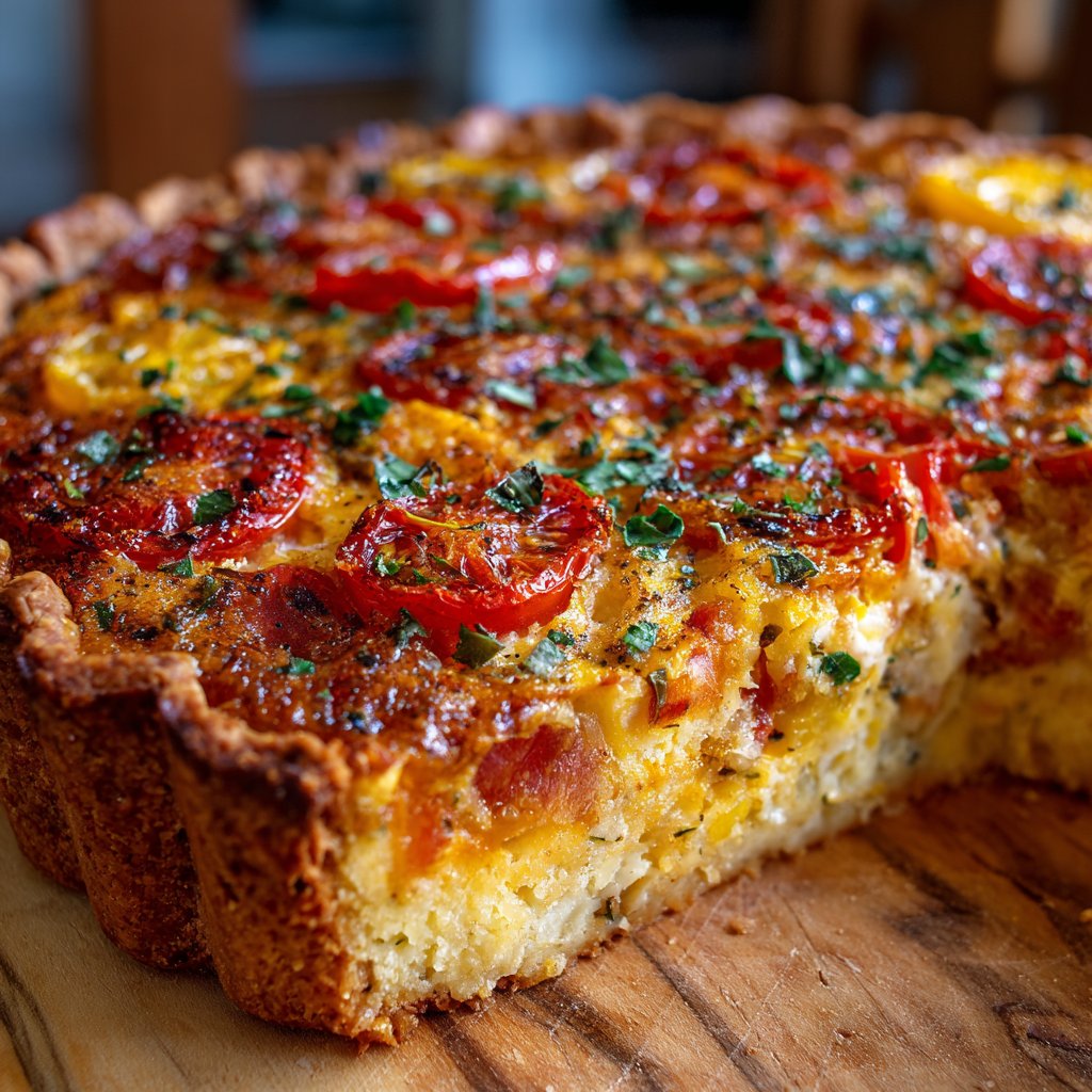 Southern Tomato Pie with Cheddar Crust