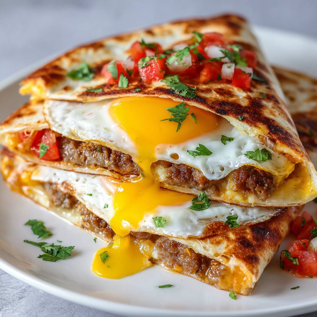 Sausage Egg Breakfast Quesadillas