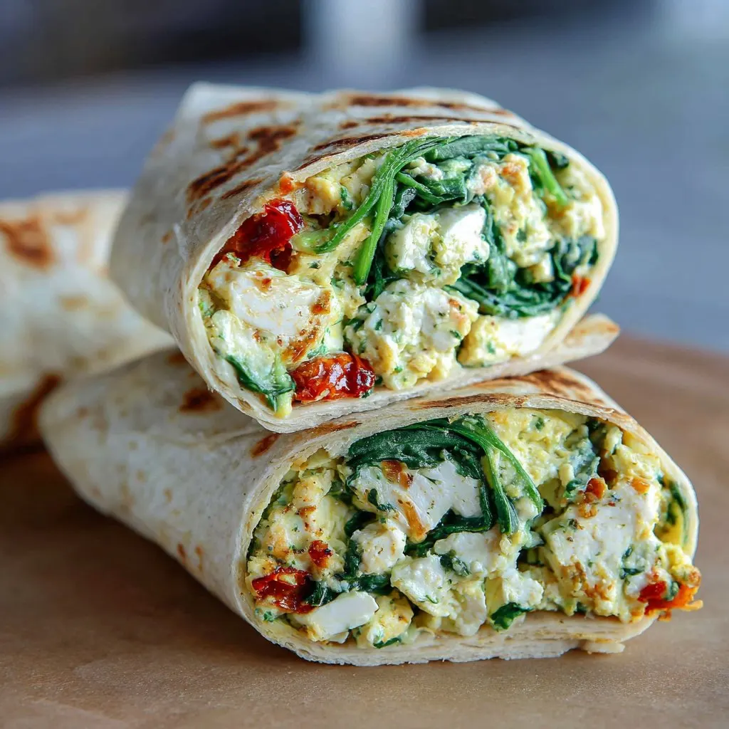 Spinach Feta Egg White Wraps 3 Spinach Feta Egg White Wraps