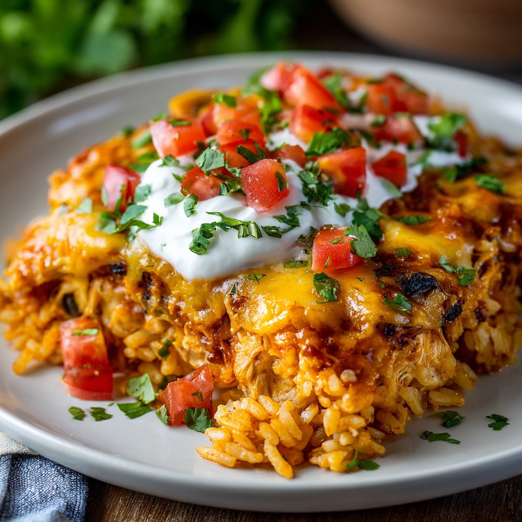 Chicken Enchilada Casserole with Rice