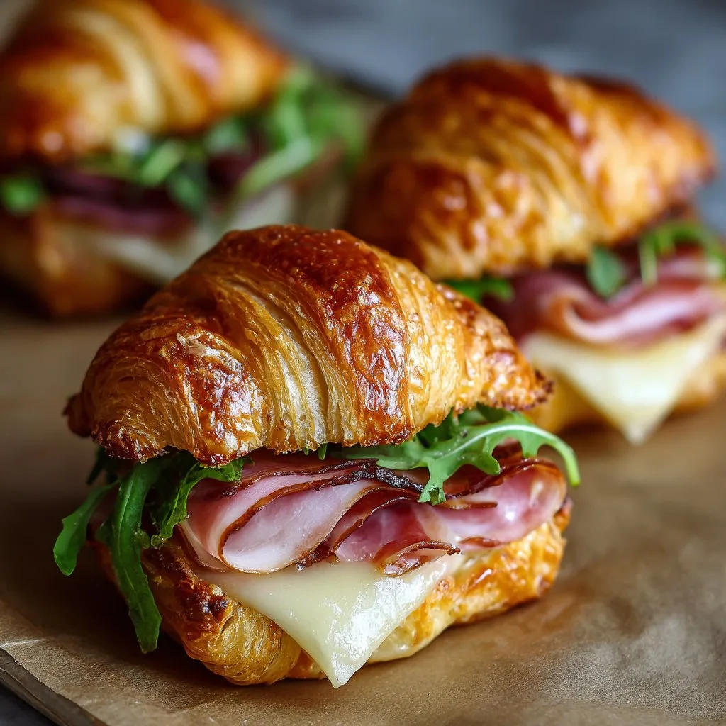 Baked Ham and Cheese Croissant Sliders 1 Baked Ham and Cheese Croissant Sliders