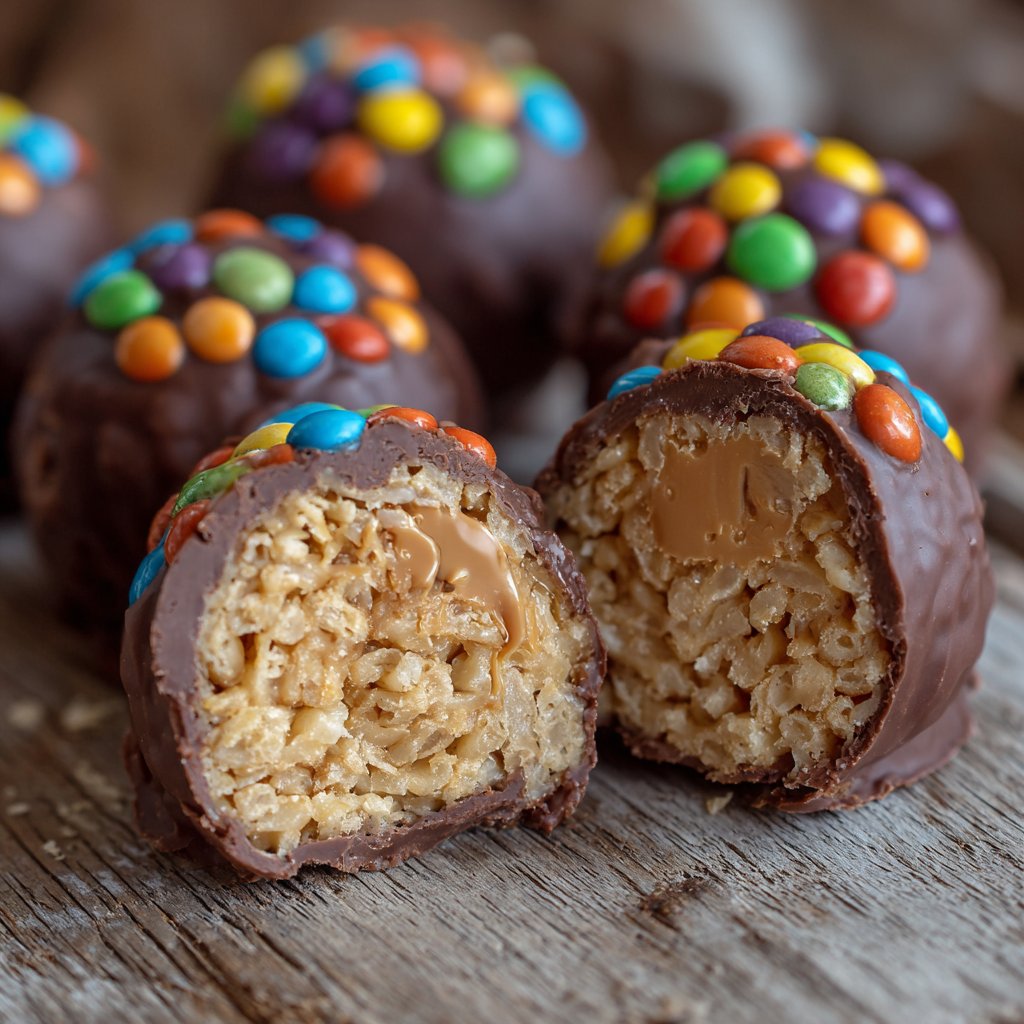Peanut Butter Rice Krispies Candy Balls