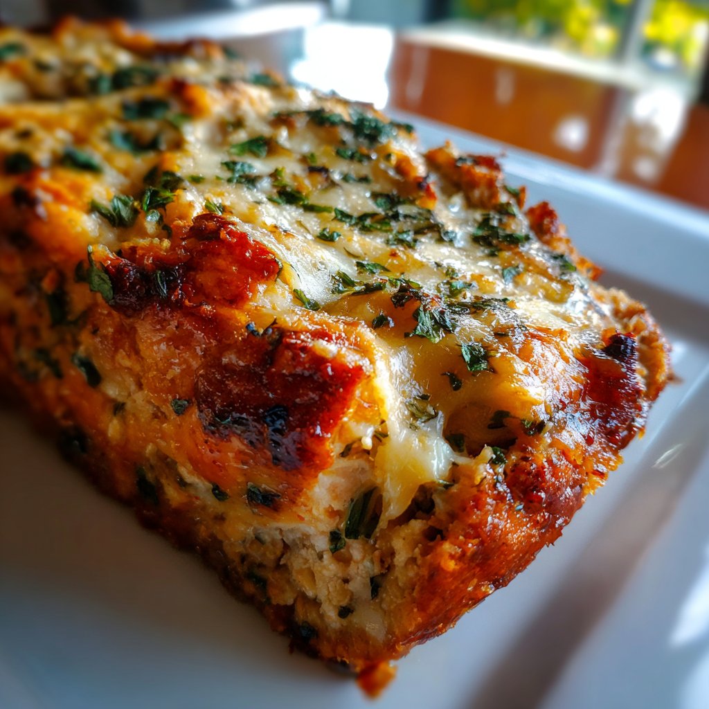 Baked Garlic Chicken Meatloaf (Parmesan)