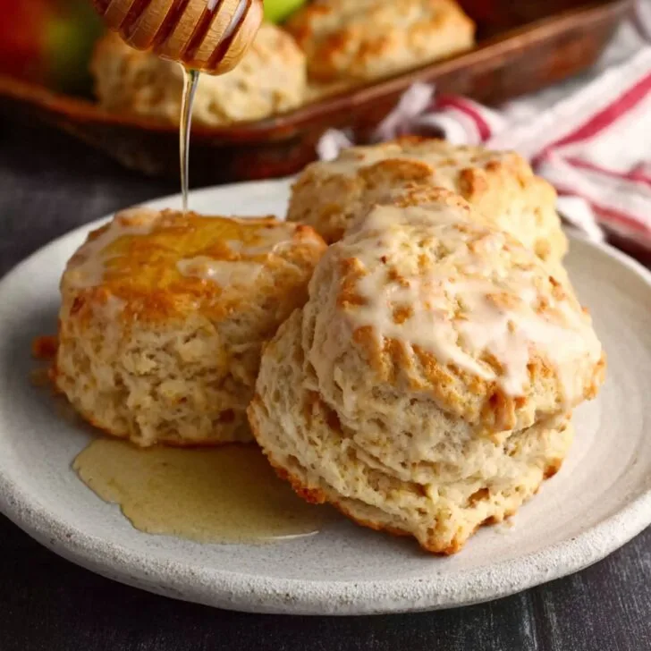 Apple Biscuits with Honey Butter Glaze