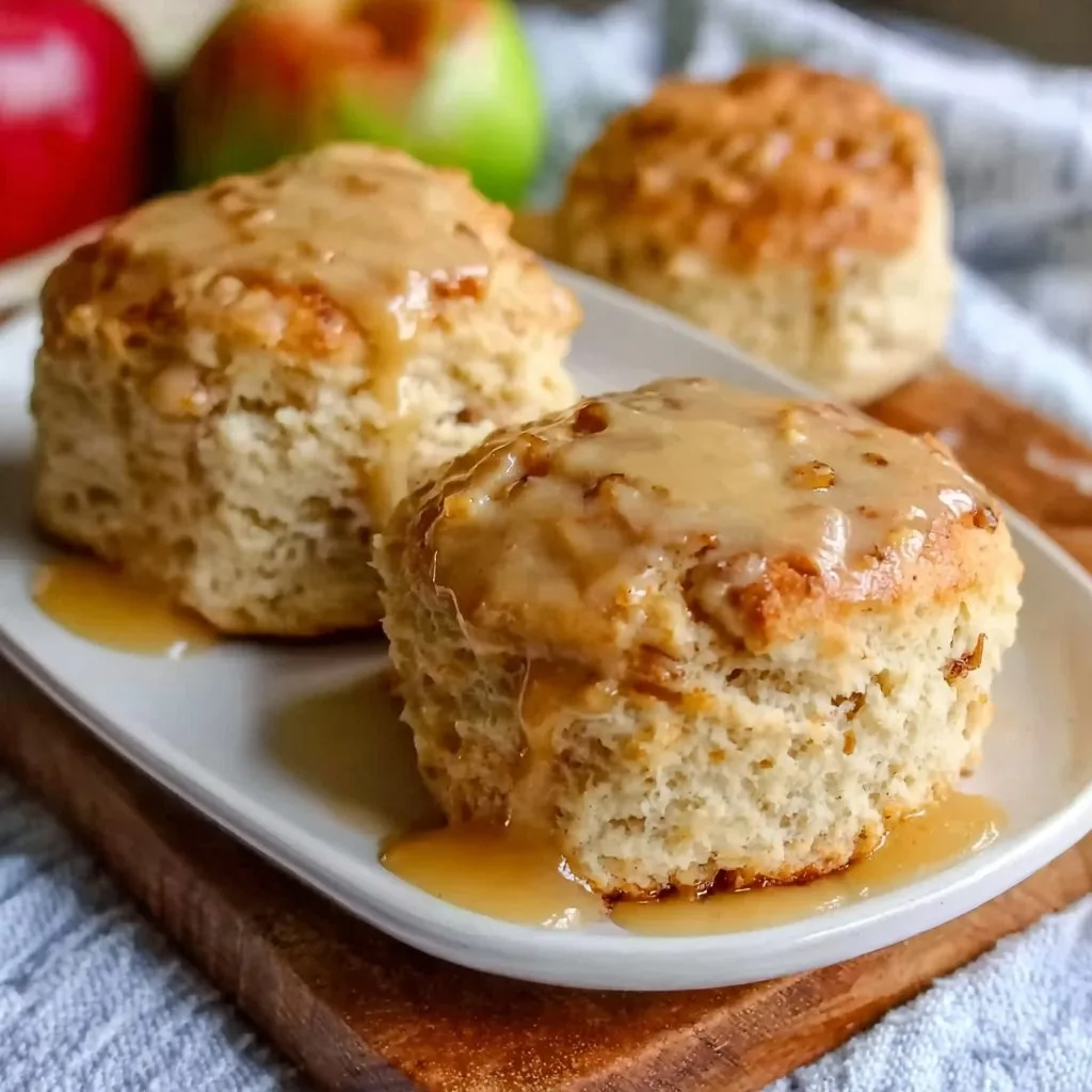Apple Biscuits with Honey Butter Glaze 2 Apple Biscuits with Honey Butter Glaze