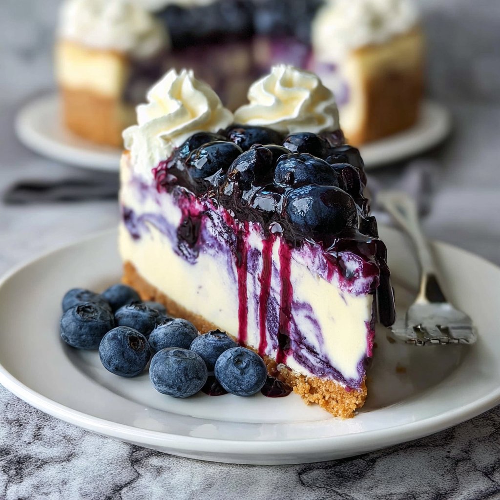 Blueberry Swirl Cheesecake