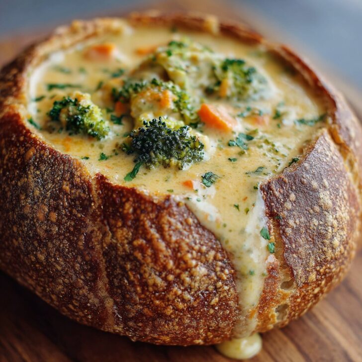 Broccoli Cheese Soup with Bread Bowl Option