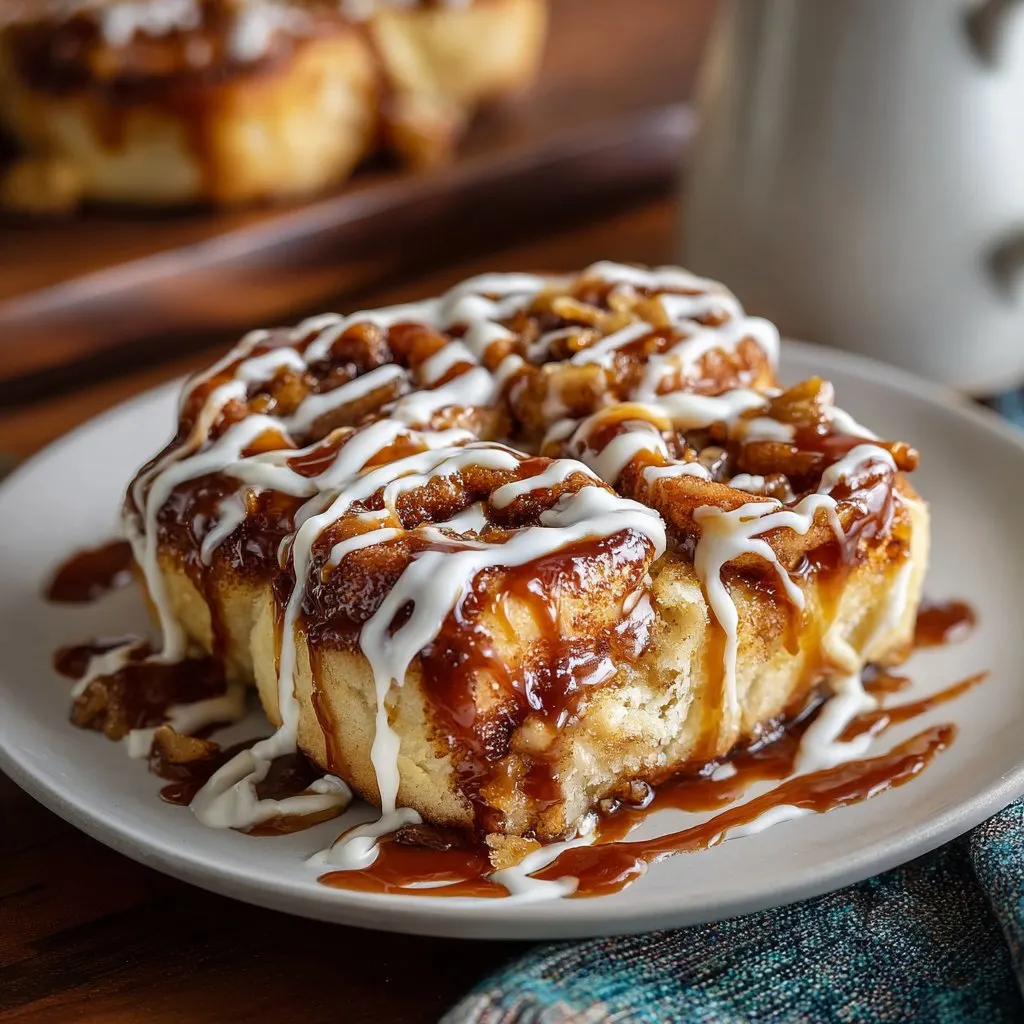 Caramel Apple Cinnamon Rolls 2 Caramel Apple Cinnamon Rolls