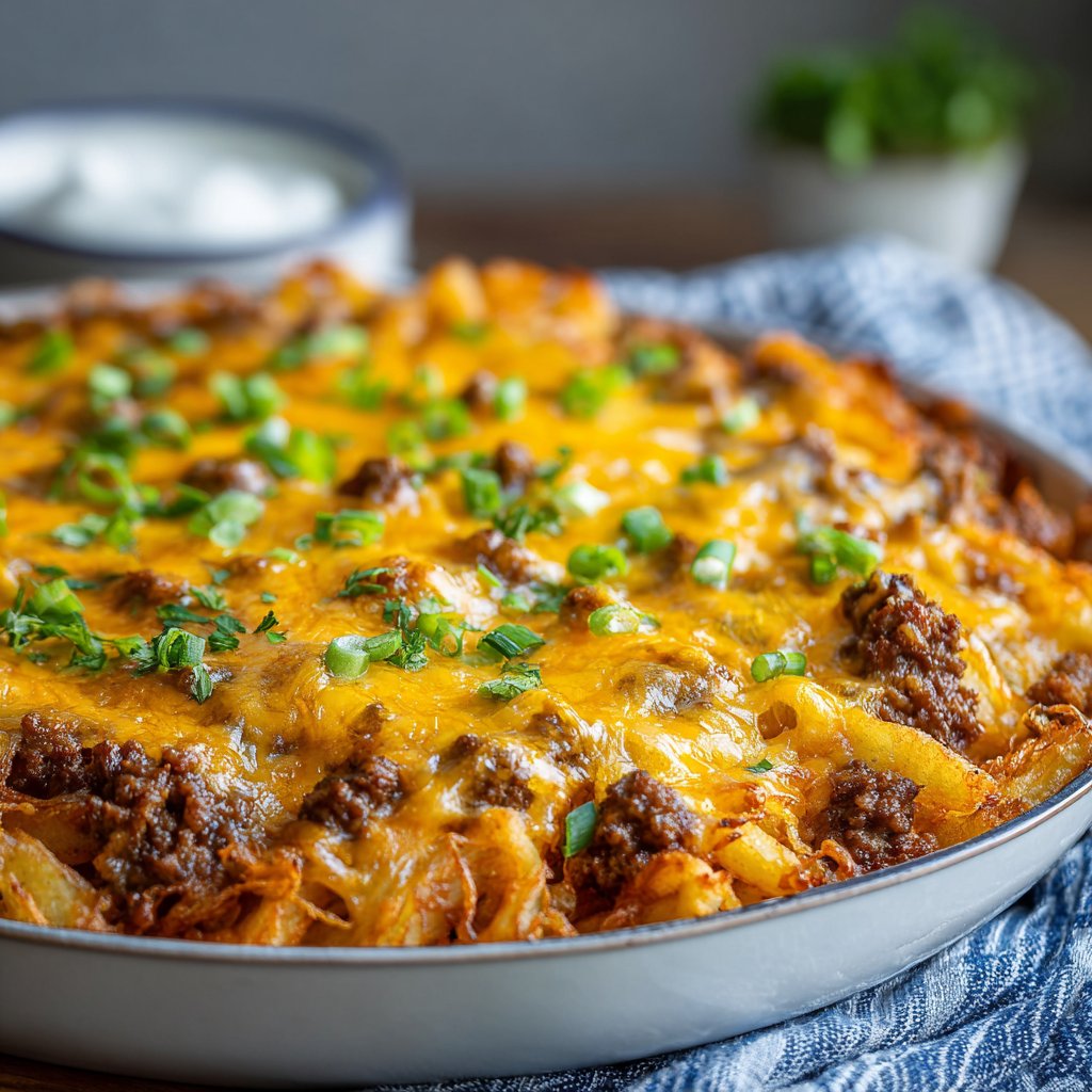 Cheeseburger French Fry Casserole Dinner
