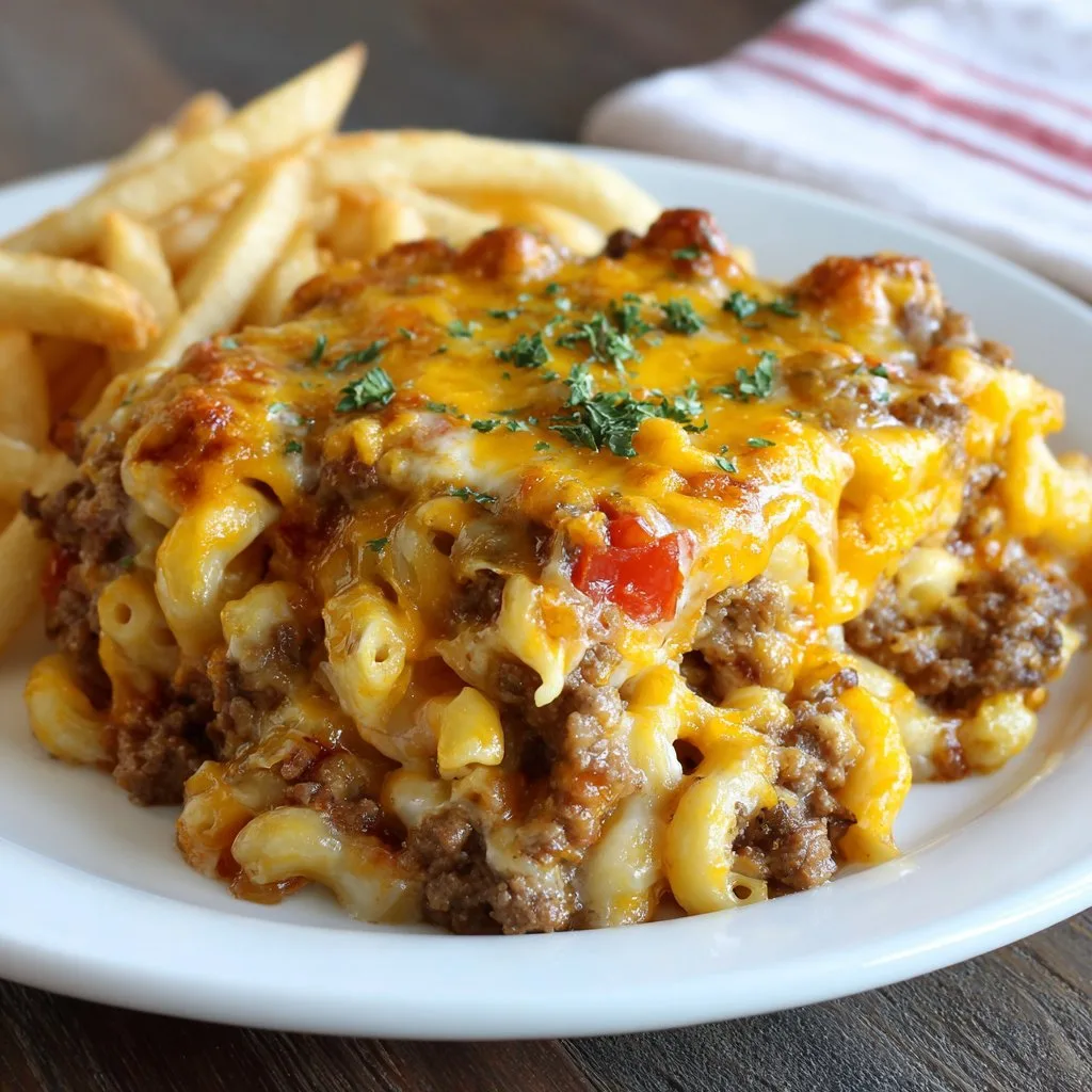 Cheeseburger French Fry Casserole Dinner