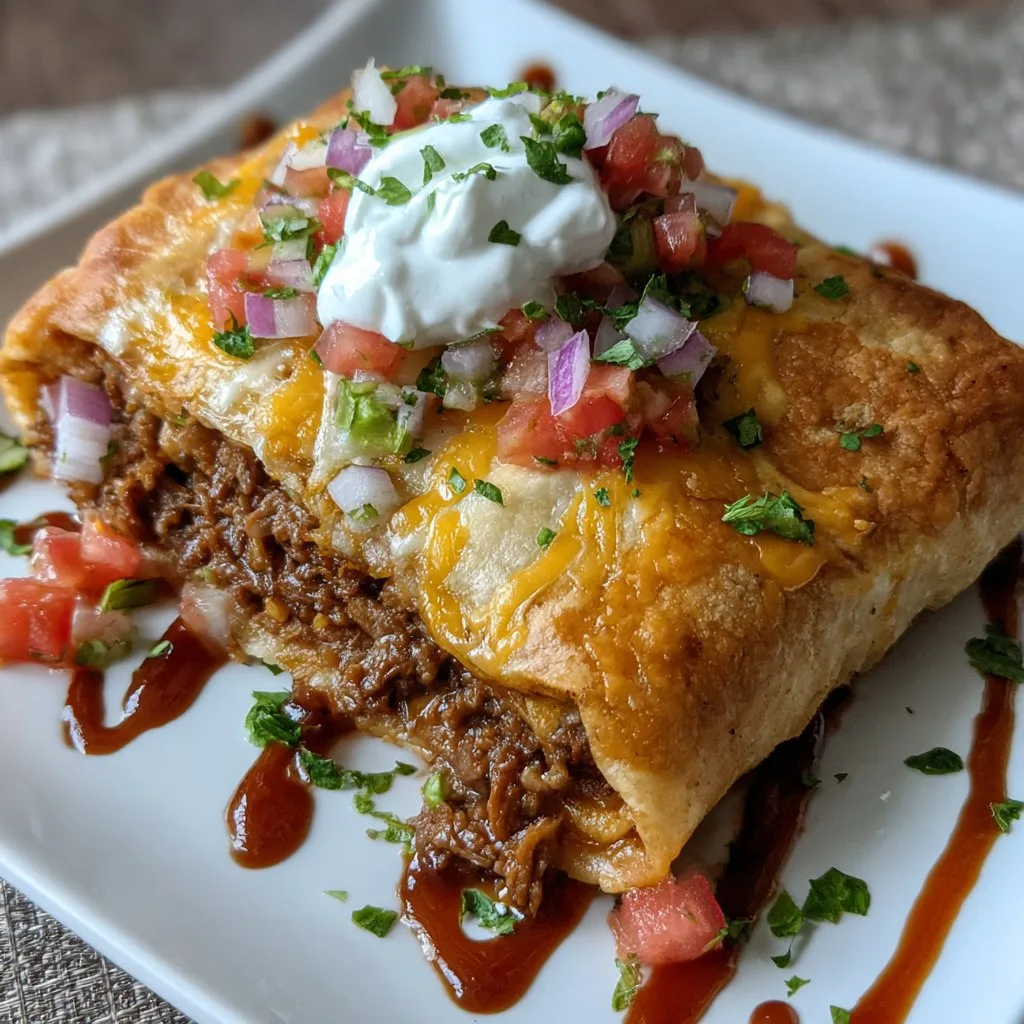 Cheesy Beef Chimichangas Family Favorite
