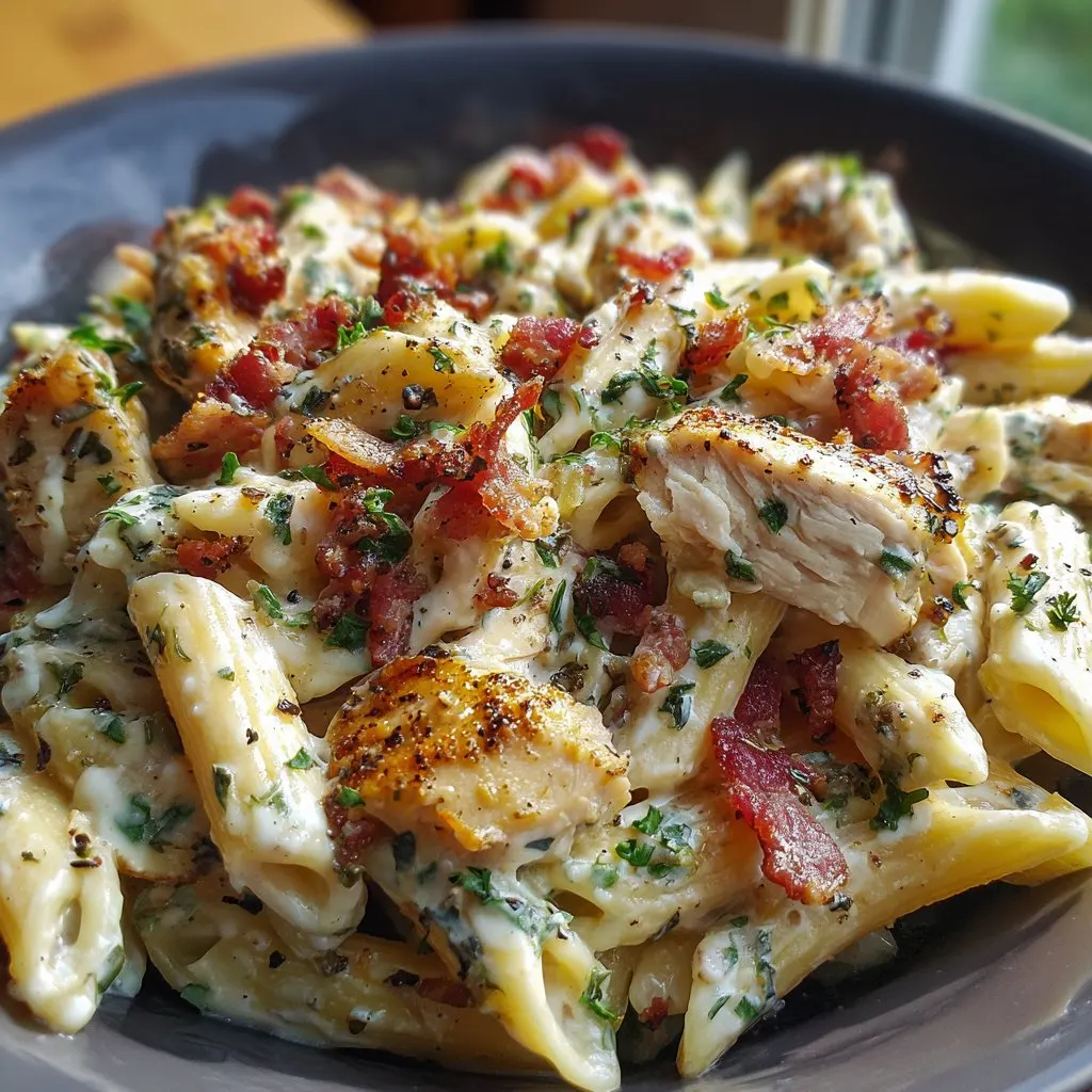 Chicken Bacon Ranch Pasta One Pot 3 Chicken Bacon Ranch Pasta One Pot