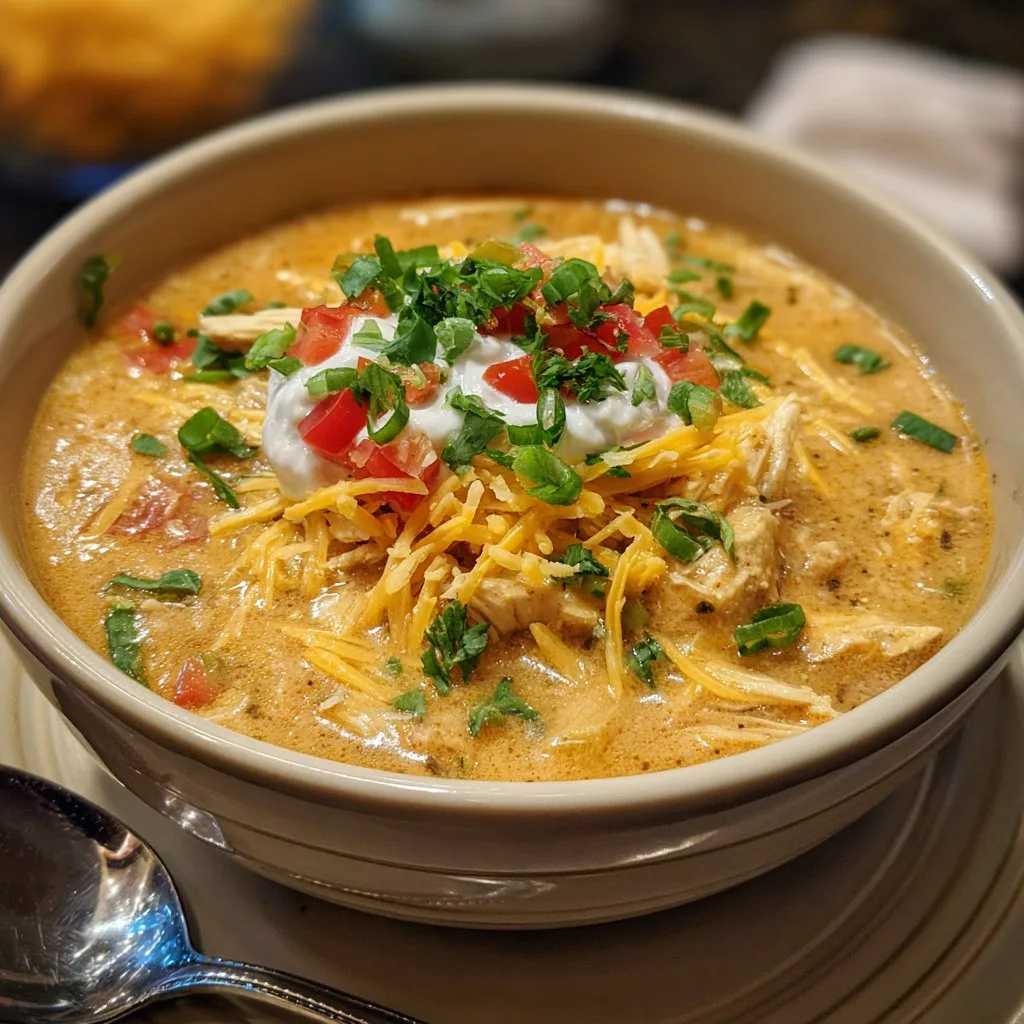 Chicken Enchilada Soup with Cheese