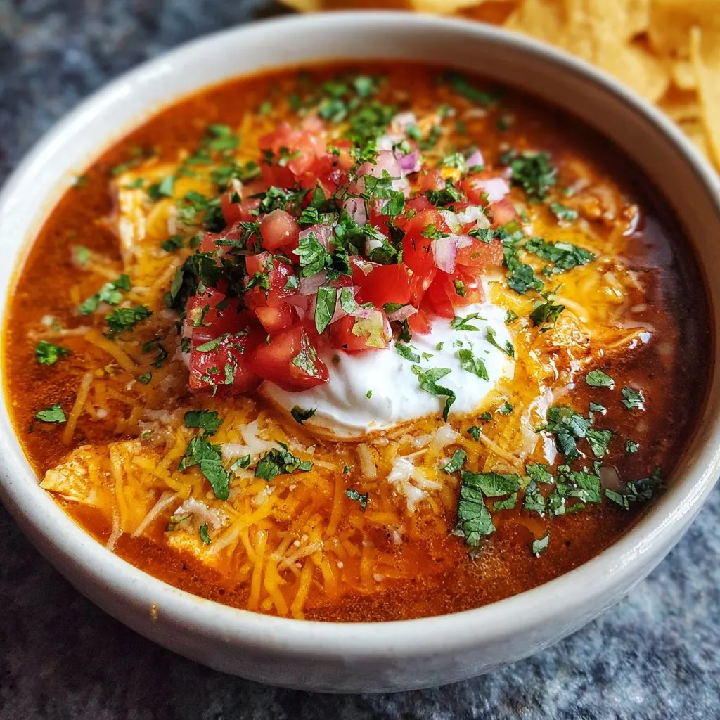 Chicken Enchilada Soup with Cheese 3 Chicken Enchilada Soup with Cheese