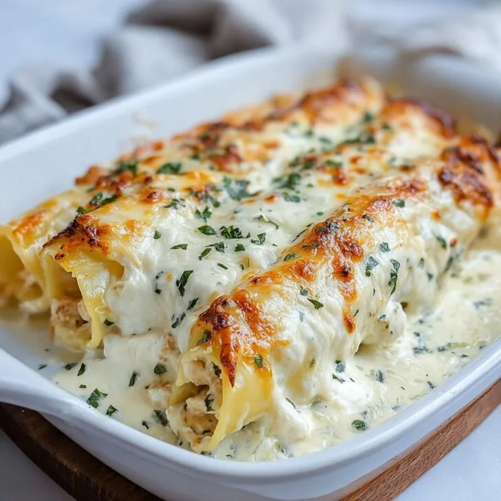 Chicken Manicotti Alfredo