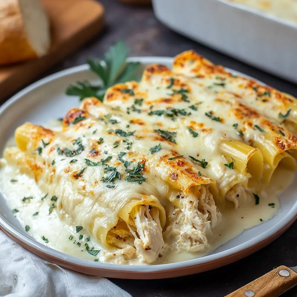 Chicken Manicotti Alfredo 2 Chicken Manicotti Alfredo