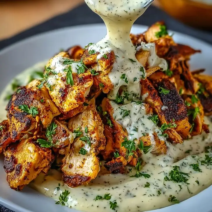 Chicken Shawarma with Creamy Garlic Sauce