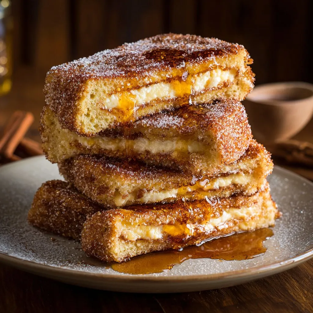 Churro Stuffed French Toast with Cinnamon Sugar