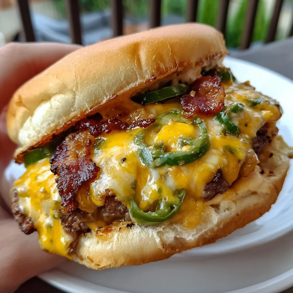 Crack Burgers with Cheese and Jalapeños