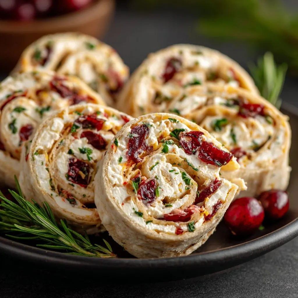Cranberry Feta Pinwheels with Tortilla Wraps