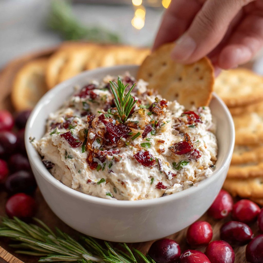 Cranberry Jalapeño Cream Cheese Dip Appetizer