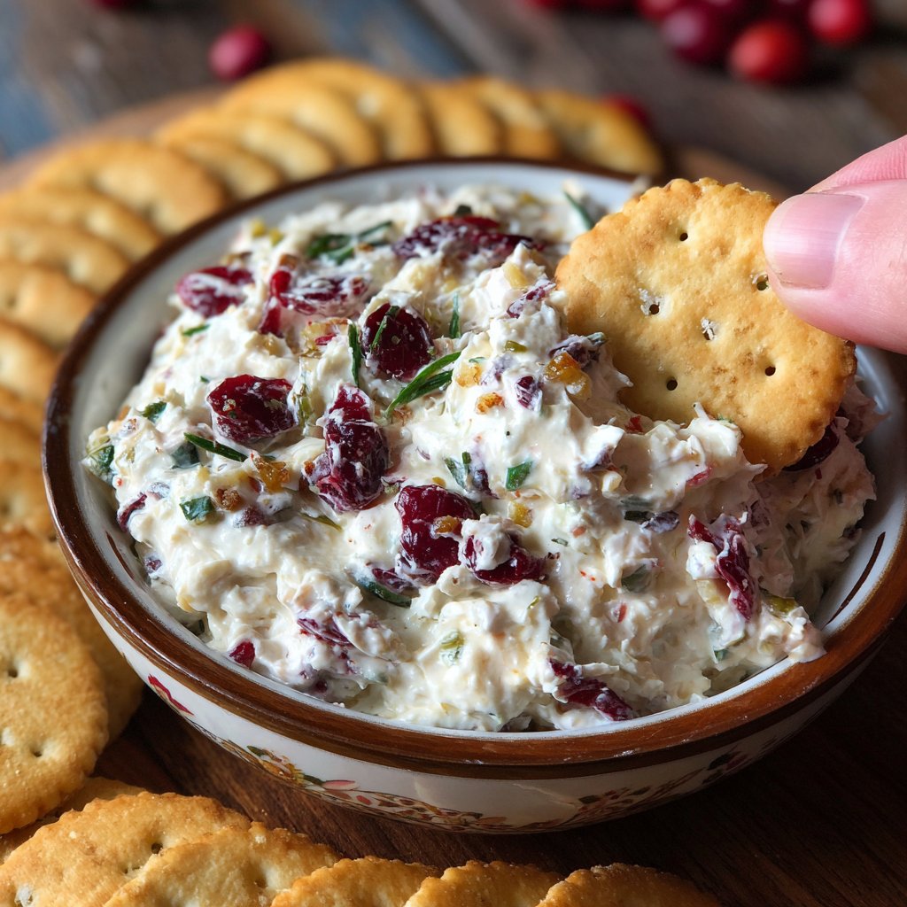 Cranberry Jalapeño Cream Cheese Dip Appetizer