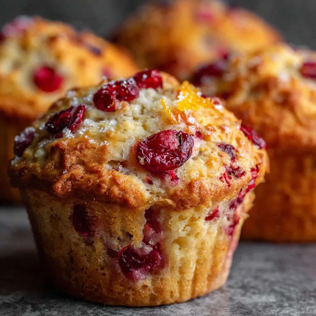Cranberry Muffins with Orange Zest