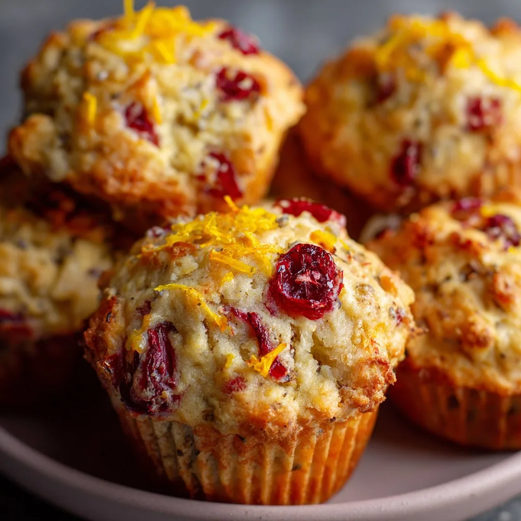 Cranberry Muffins with Orange Zest 1 Cranberry Muffins with Orange Zest
