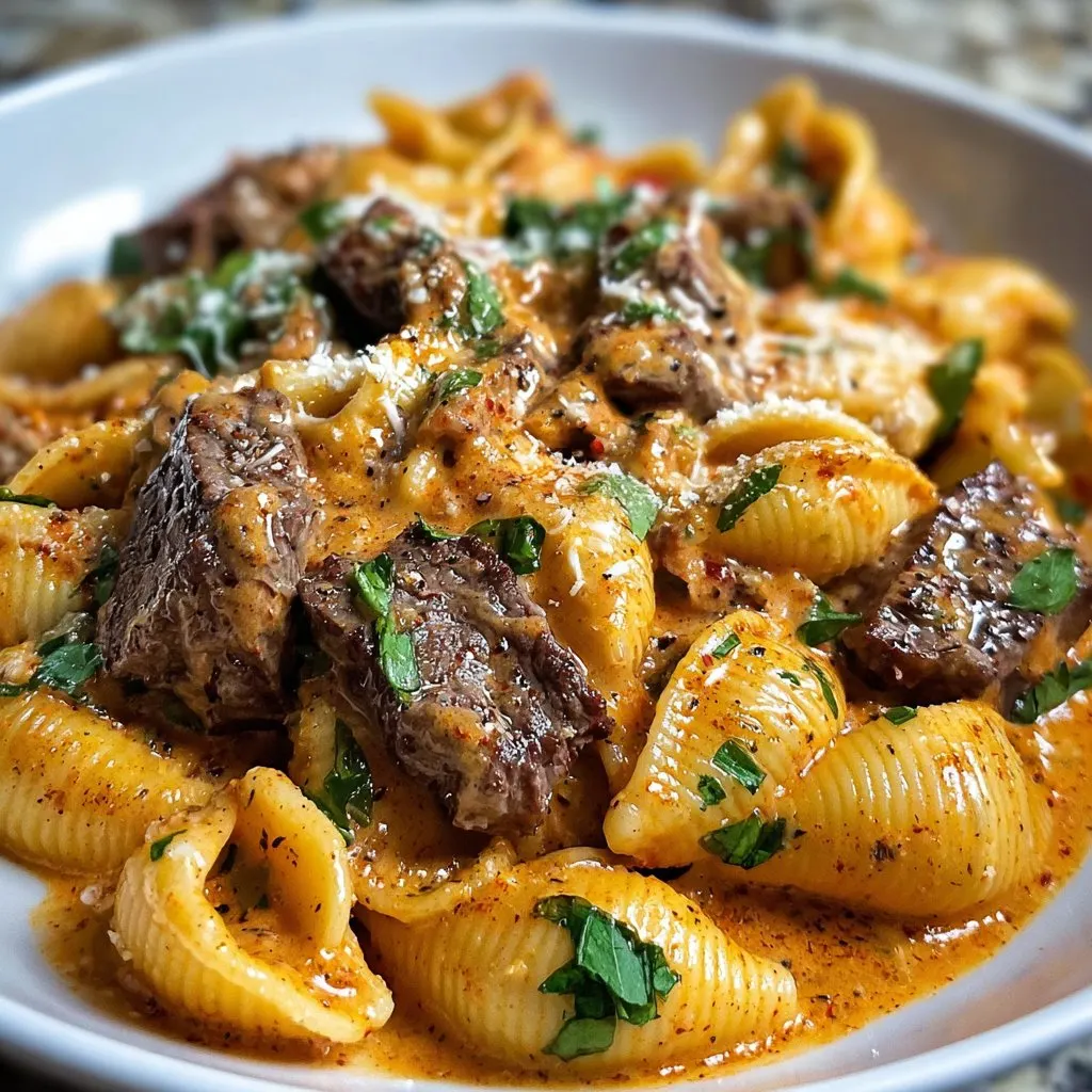 Creamy Paprika Steak Shells