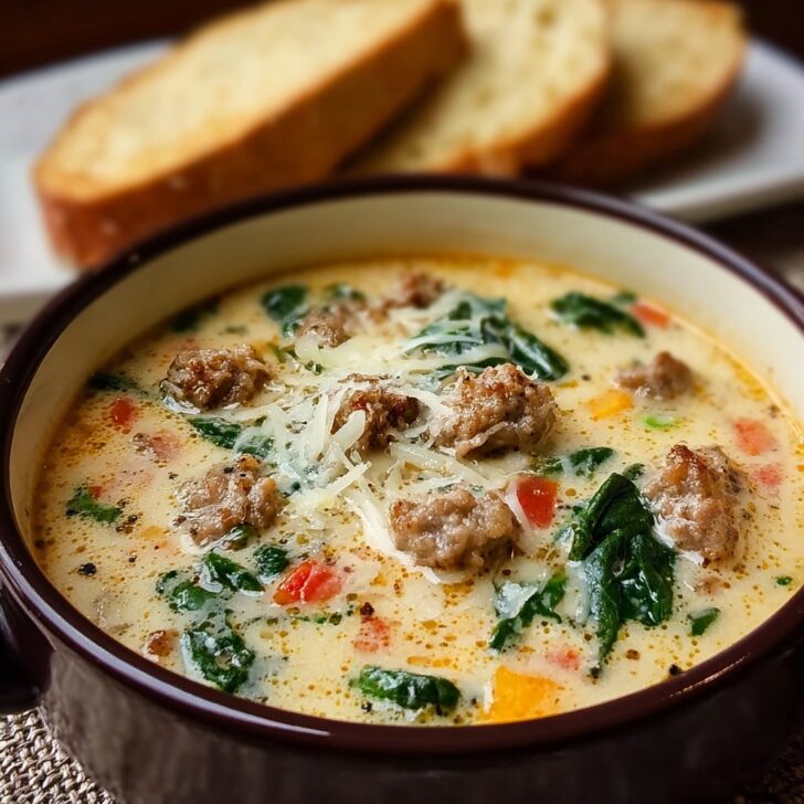 Creamy Parmesan Italian Sausage Soup