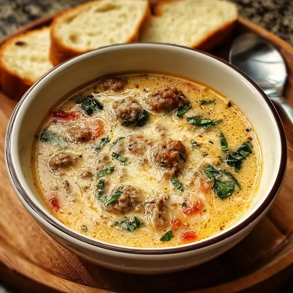 Creamy Parmesan Italian Sausage Soup