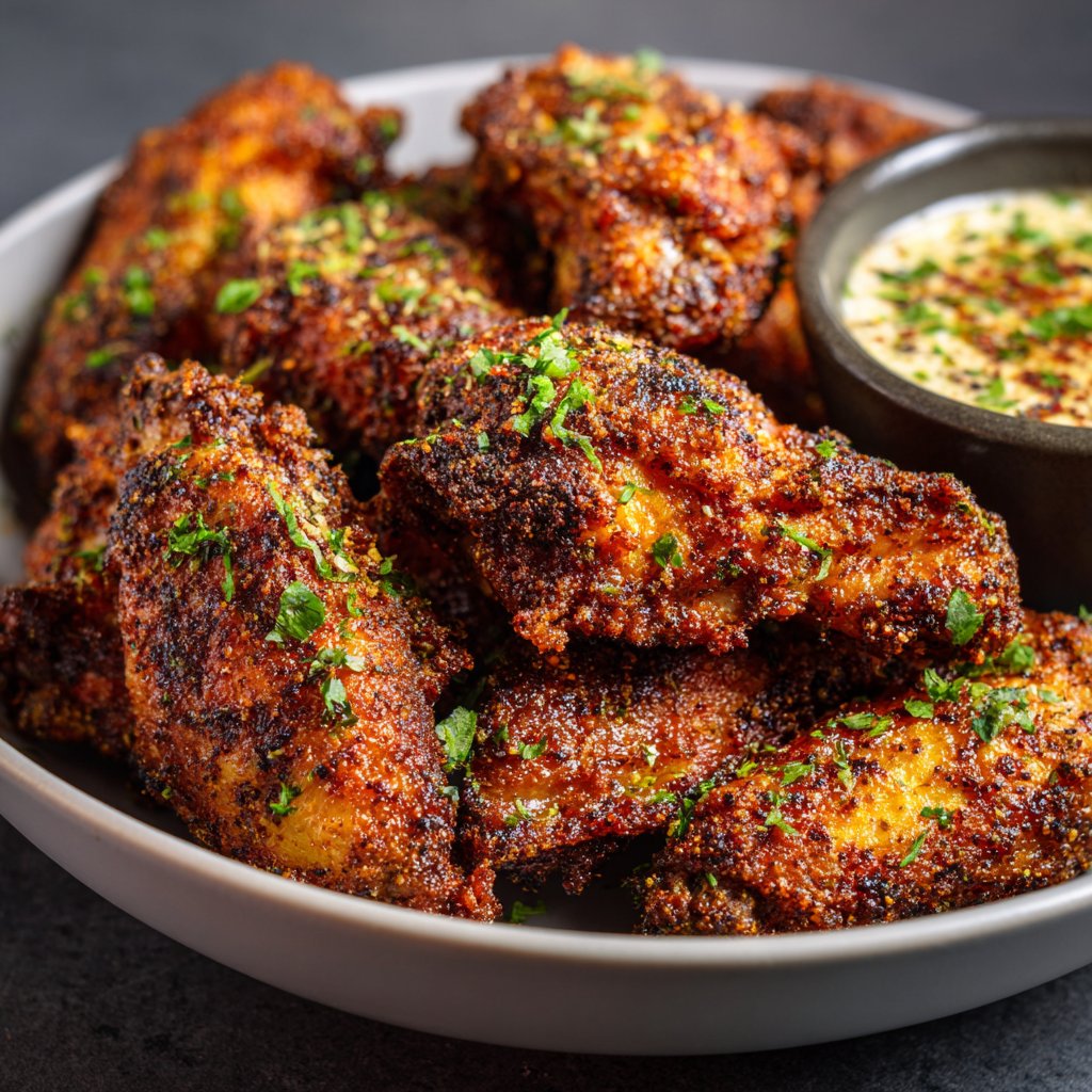 Crispy Dry Rub Chicken Wings recipe