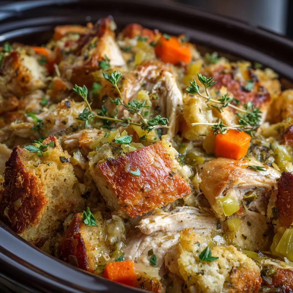Crock Pot Chicken and Stuffing Dinner