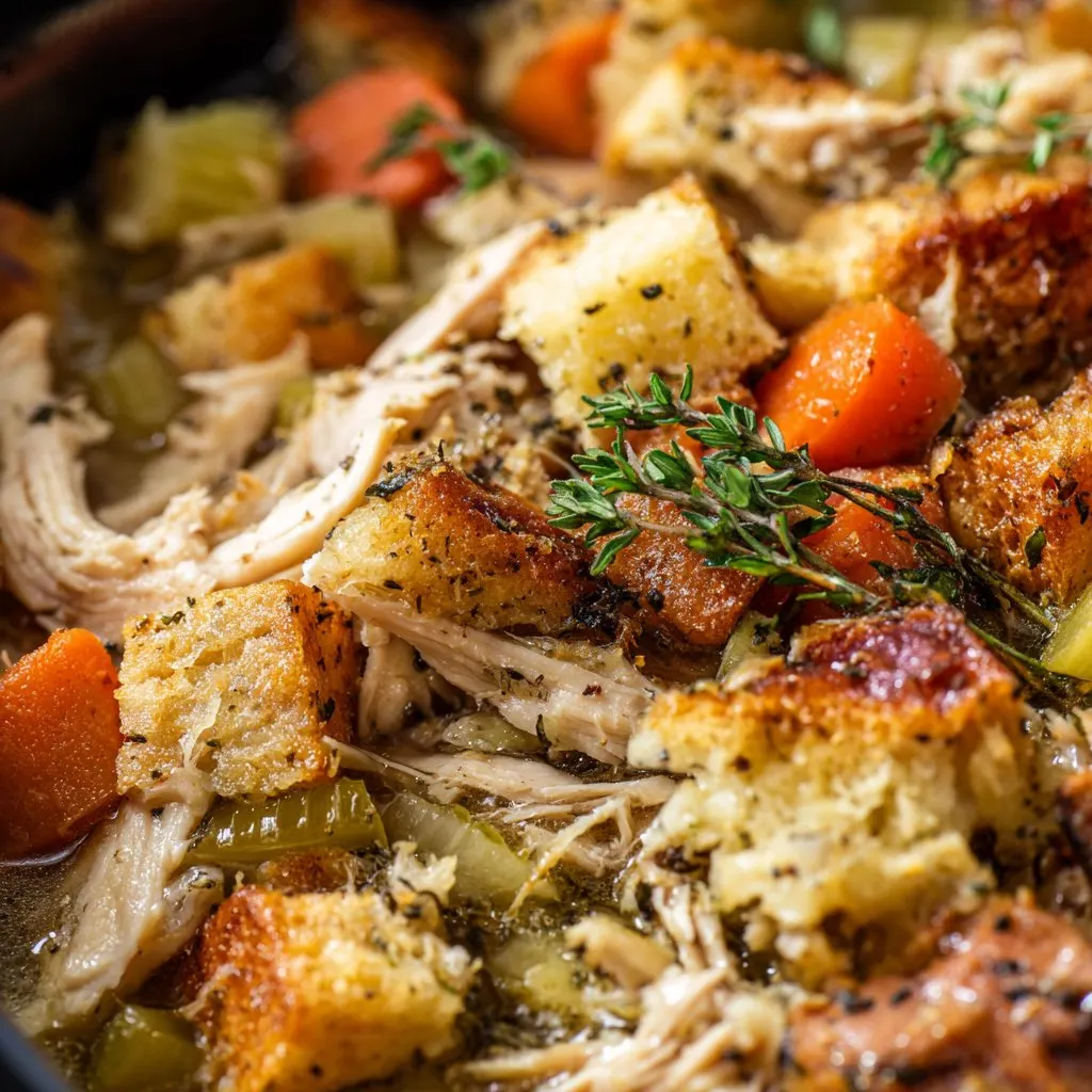 Crock Pot Chicken and Stuffing Slow Cooked